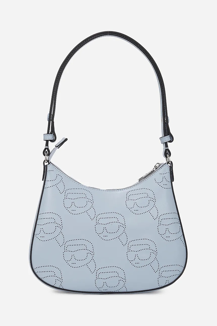 Karl Lagerfeld torebka skórzana IKON A2W30107 niebieski SS25