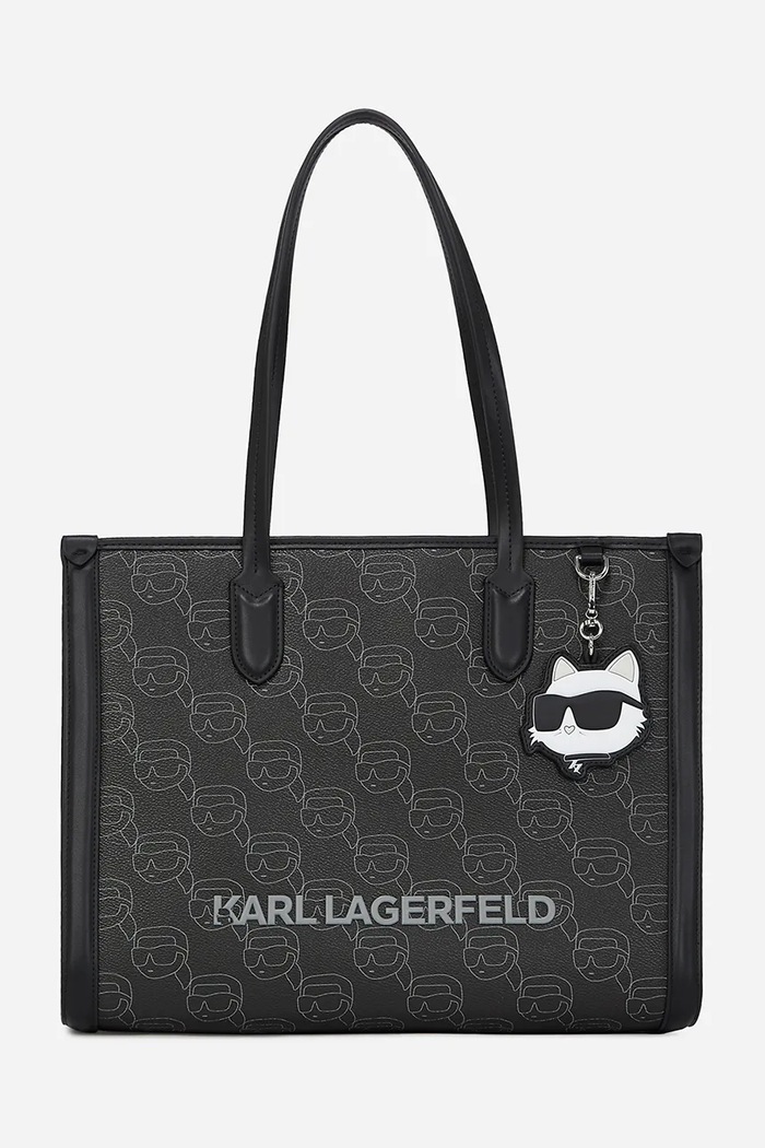 Kabelka Karl Lagerfeld IKON jemný vzor černá A2W30190