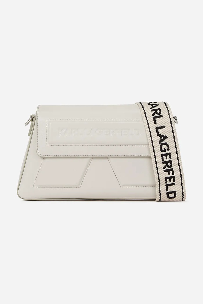 Karl Lagerfeld Poseta de piele IKON/K alb A2W30198