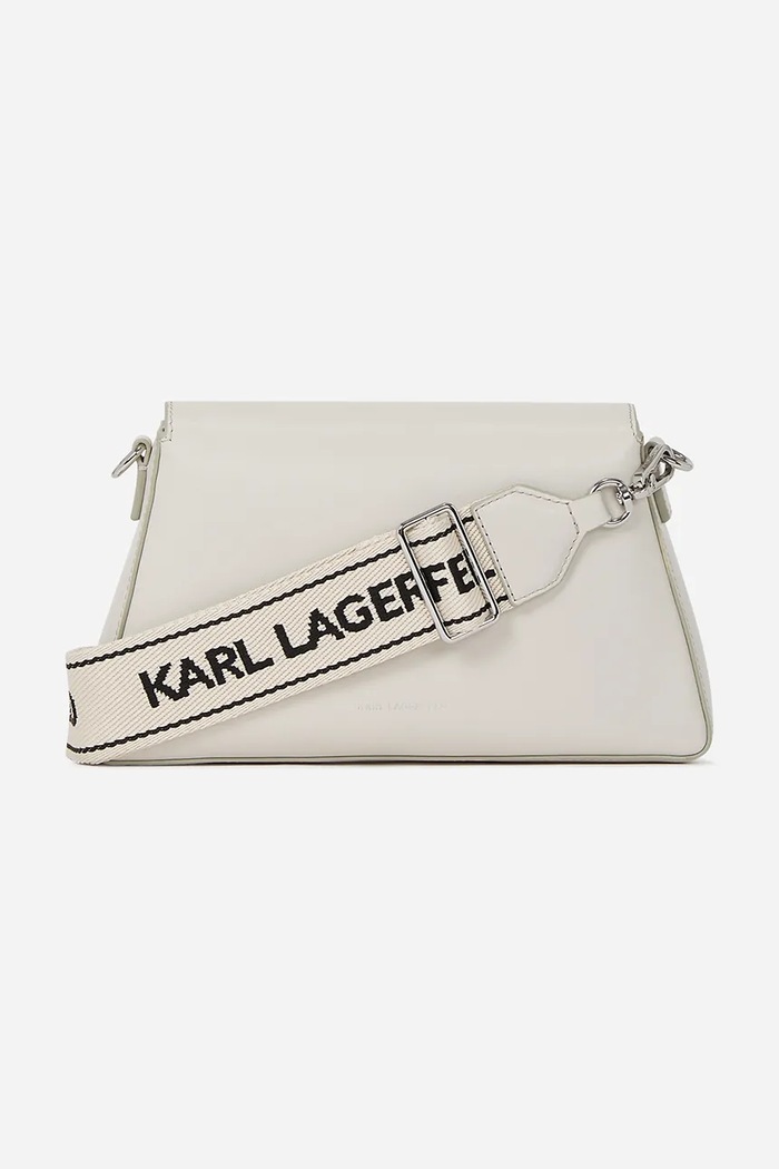 Karl Lagerfeld Poseta de piele IKON/K A2W30198 alb AA00