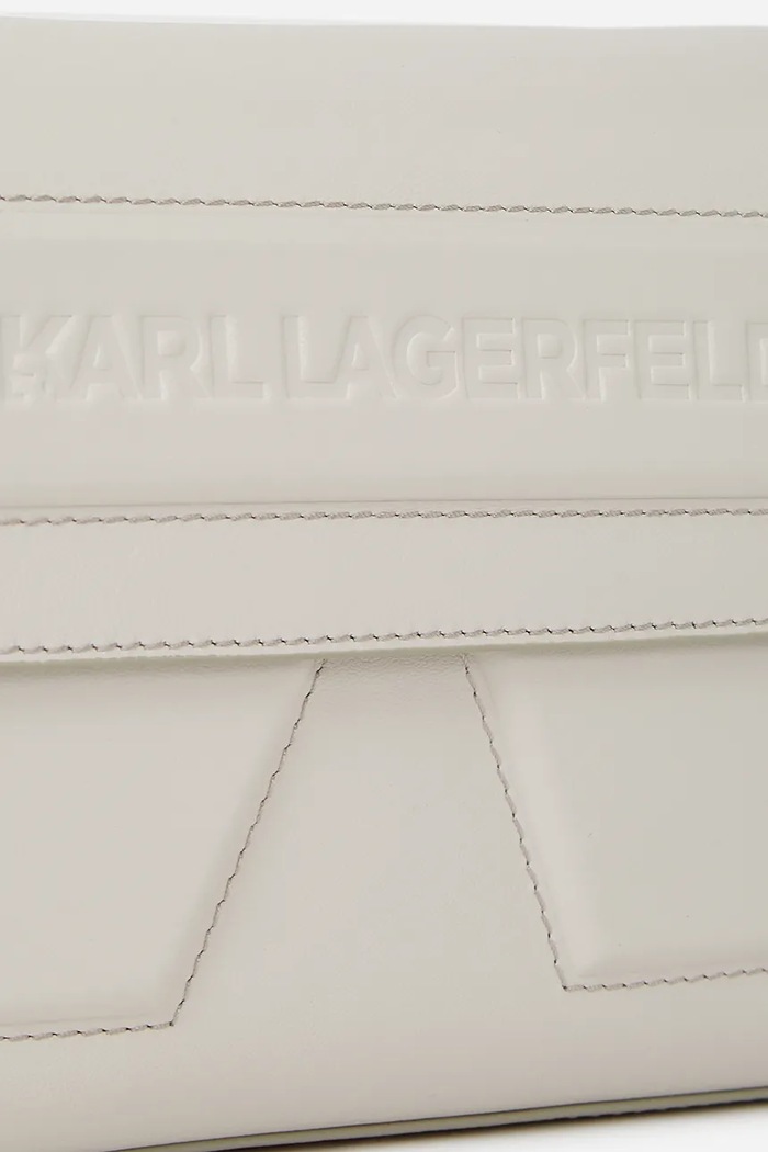 Poseta de piele IKON/K Karl Lagerfeld A2W30198 alb