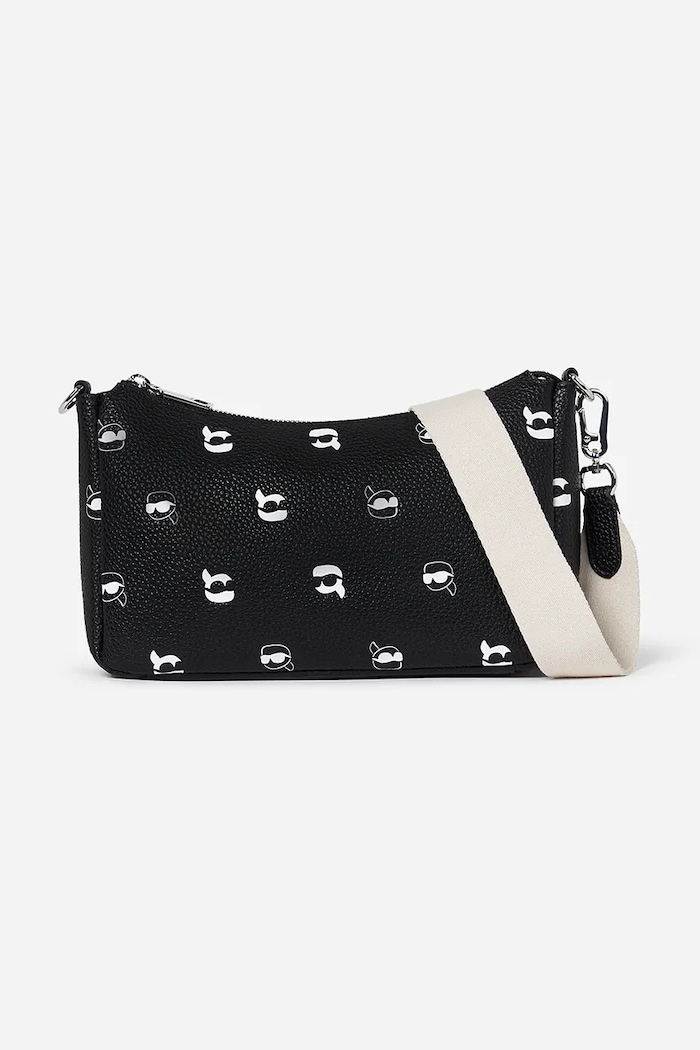 Karl Lagerfeld torebka IKON nie mieści A4 czarny A2W30207