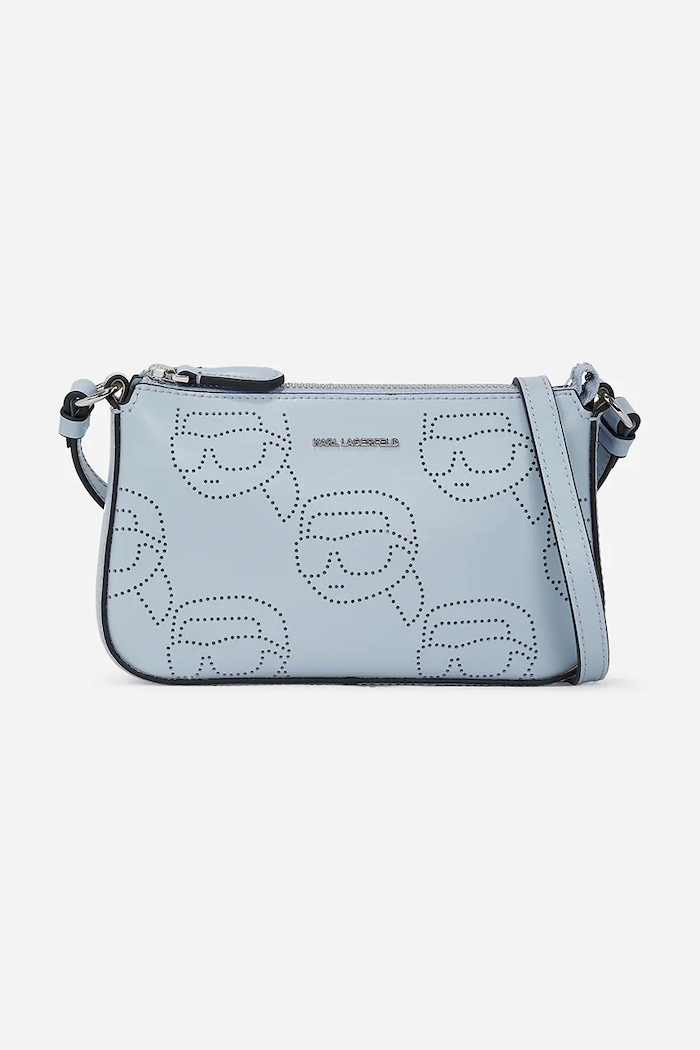 Karl Lagerfeld poseta de piele IKON nu incape in A4 albastru A2W32017