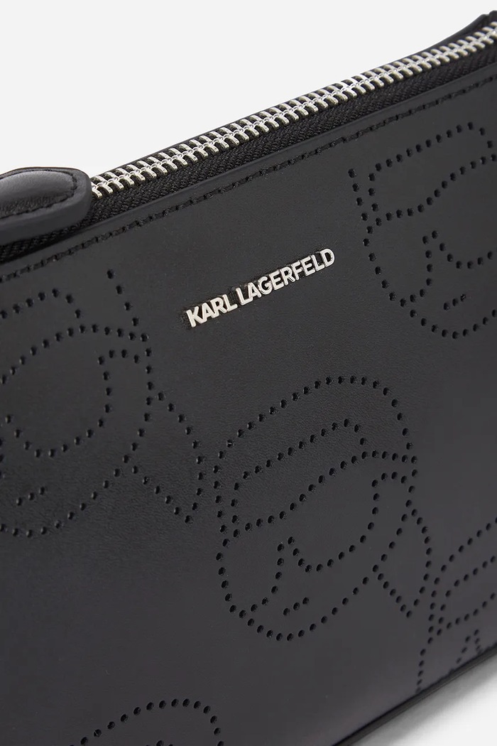 Torebka skórzana IKON Karl Lagerfeld A2W32017 czarny