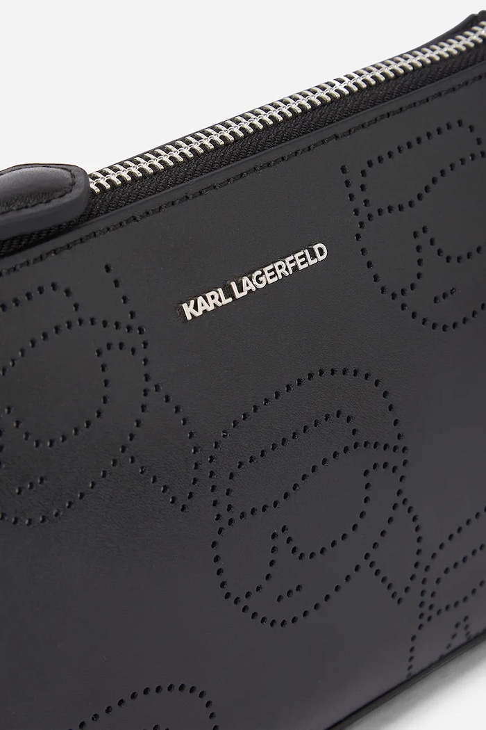 Torebka skórzana IKON Karl Lagerfeld A2W32017 czarny