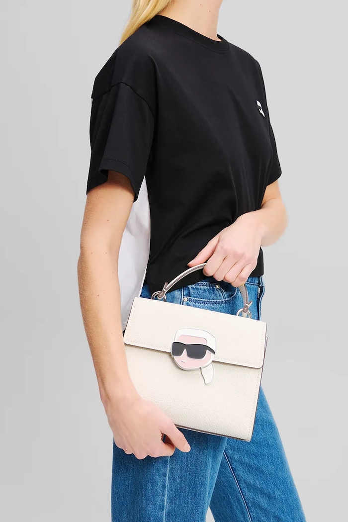 Kabelka Karl Lagerfeld IKON A2W30105 bílá