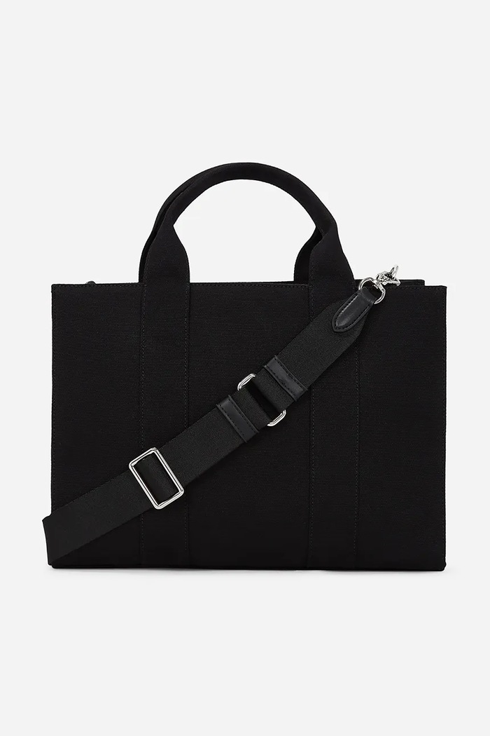 Bavlnená taška Karl Lagerfeld IKON A2W50047 čierna AA00