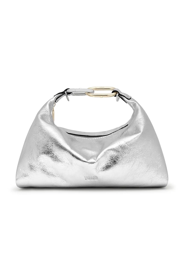 Accesorii Tous Geantă de piele HOLD 2002288855 argintiu