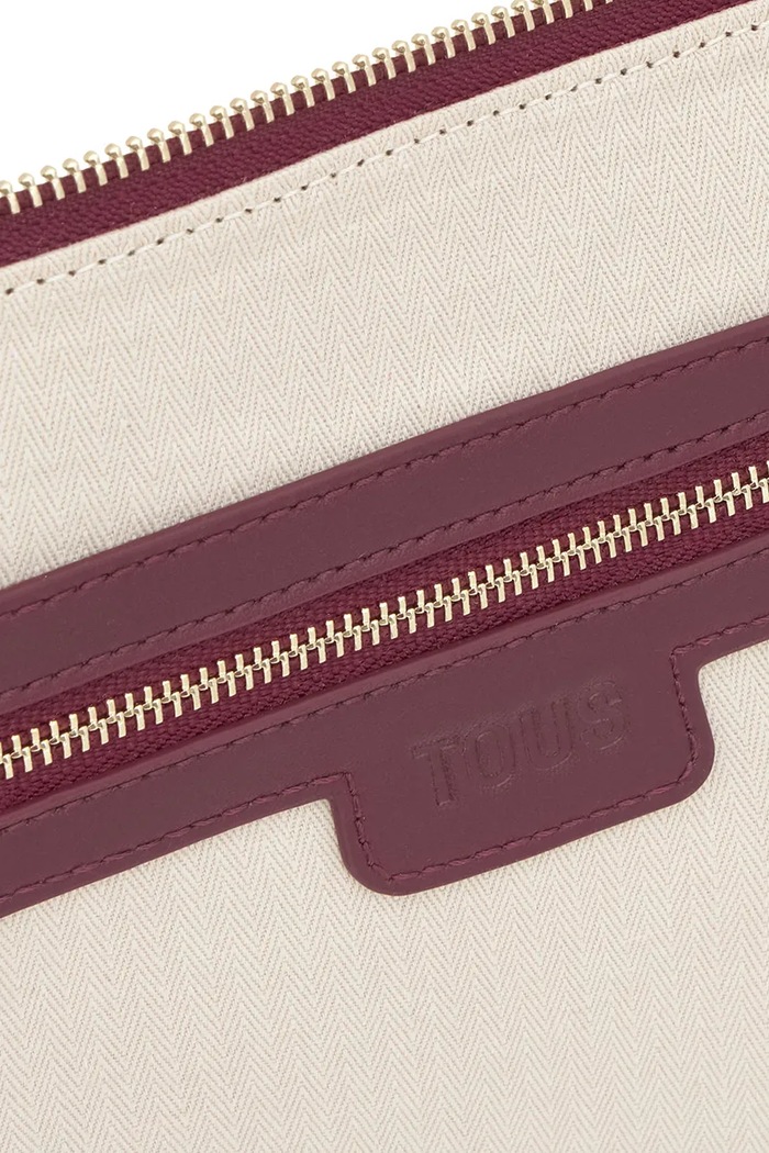 Accesorii Tous geantă de piele FOLD 2002306721 burgundia