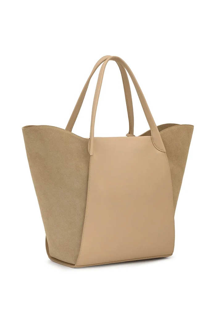 Accesorii Tous geantă de piele TULIP 2002301401 bej