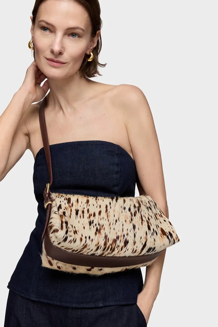Tous geantă de piele FOLD bej 2002306743