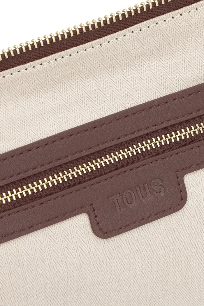 Accesorii Tous geantă de piele FOLD 2002306743 bej