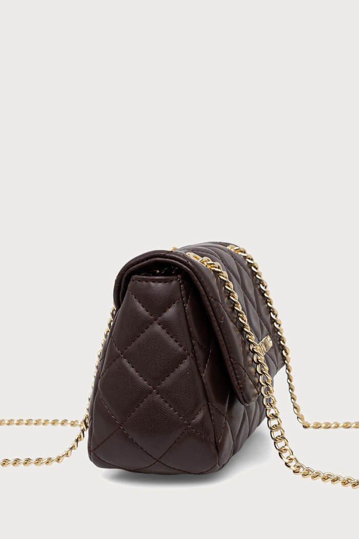 Valentino Bags Чанта crossbody дамска от имитация на кожа VBS3KK05R кафяв AA00