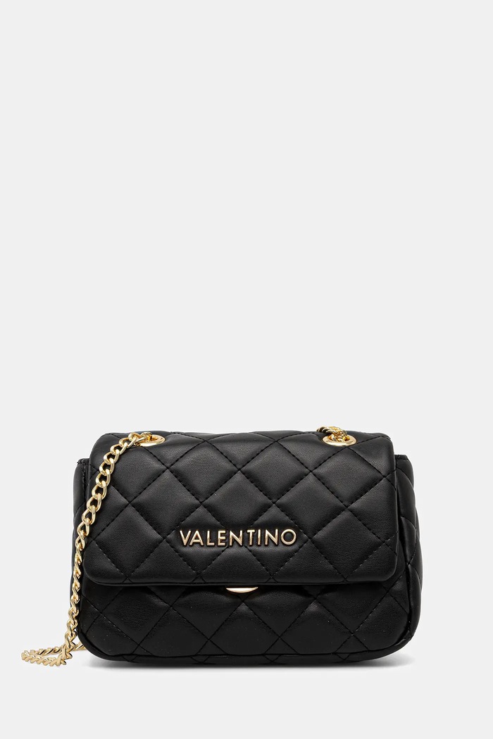 Valentino Bags geantă crossbody pentru femei cu imitație de piele uni negru VBS3KK05R