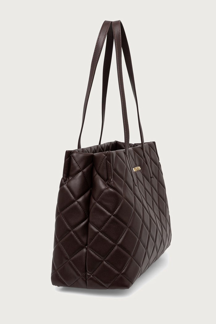 Valentino Bags Шопинг чанта дамска от имитация на кожа VBS3KK10R кафяв AA00