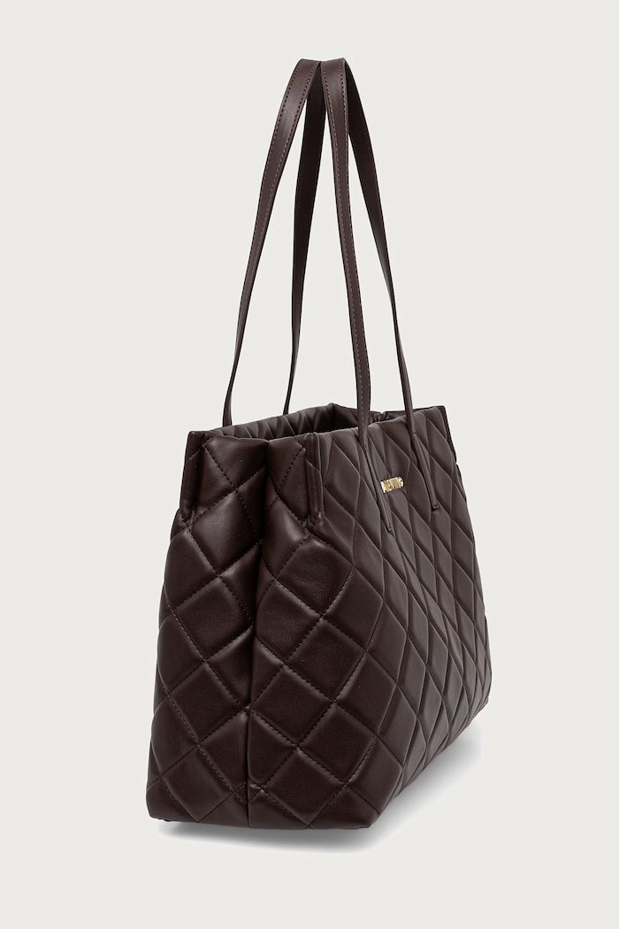 Valentino Bags Шопинг чанта дамска от имитация на кожа VBS3KK10R кафяв AA00