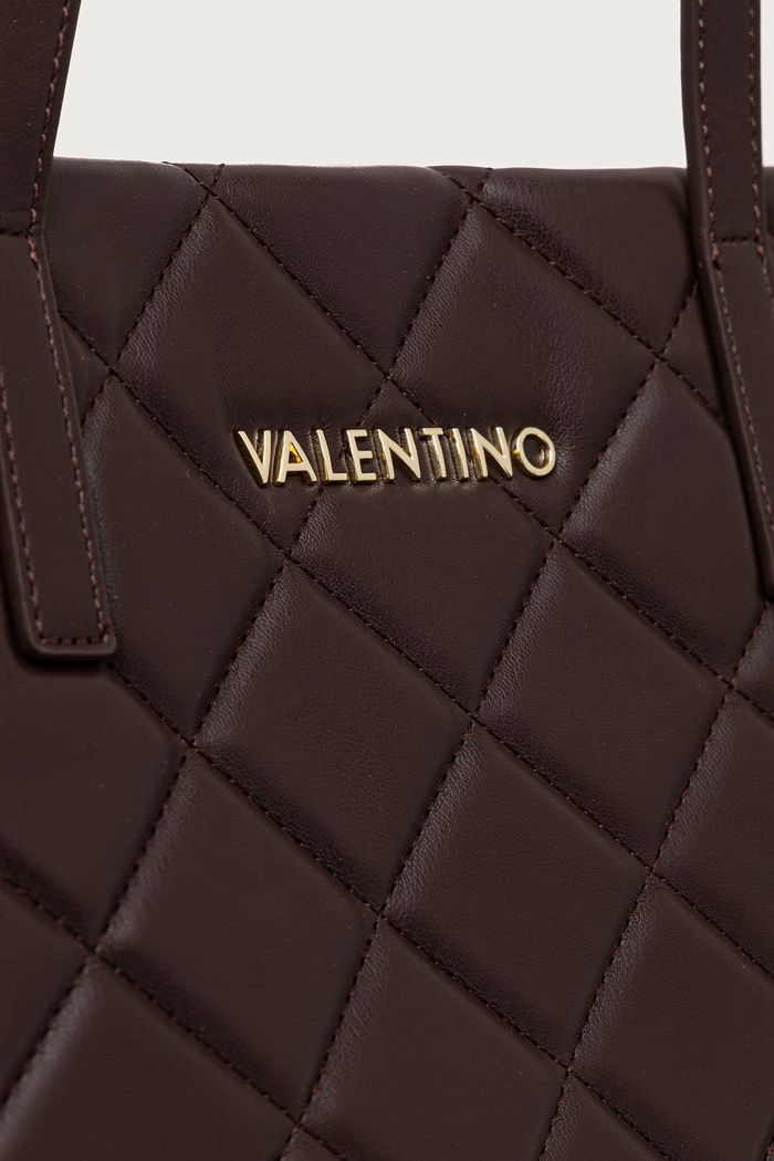 Шопинг чанта дамска от имитация на кожа Valentino Bags VBS3KK10R кафяв