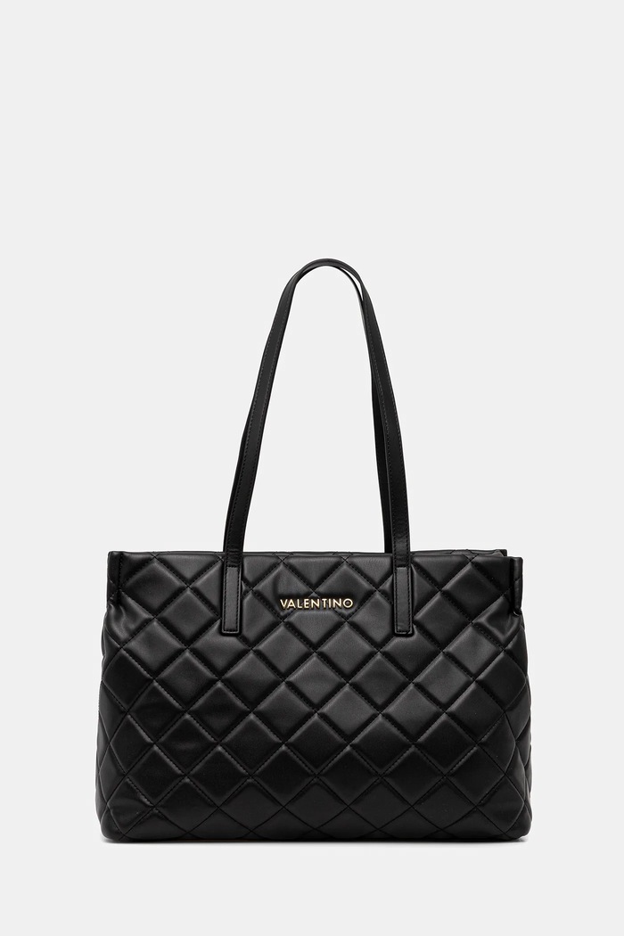 Valentino Bags torebka shopper damska z imitacji skóry czarny VBS3KK10R