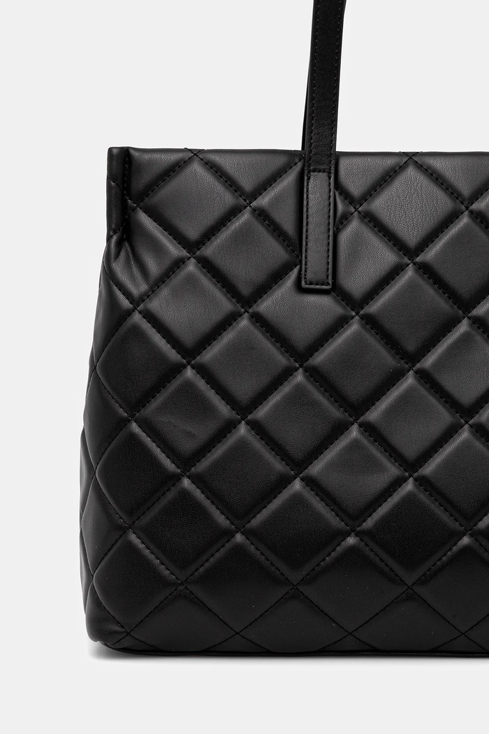 Akcesoria Valentino Bags torebka shopper damska z imitacji skóry VBS3KK10R czarny