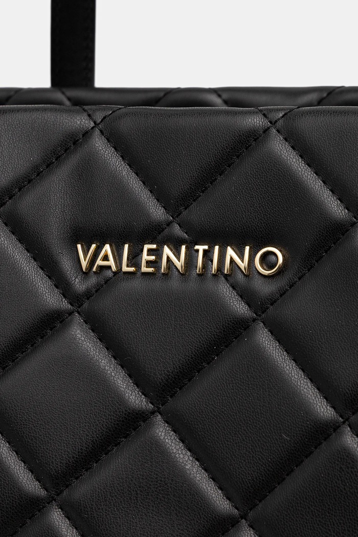 Valentino Bags torebka shopper damska z imitacji skóry czarny VBS3KK10R