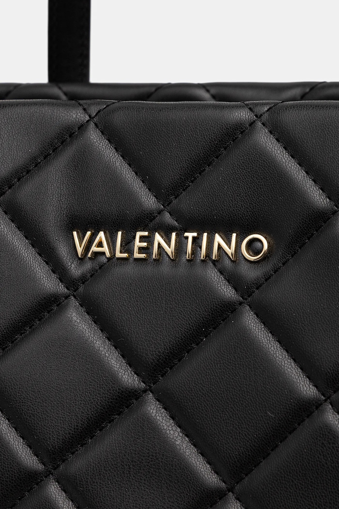 Valentino Bags torebka shopper damska z imitacji skóry czarny VBS3KK10R