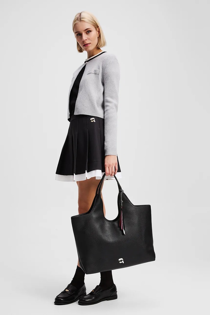 Karl Lagerfeld geantă IKON GRAINY A3W30096 negru AA00