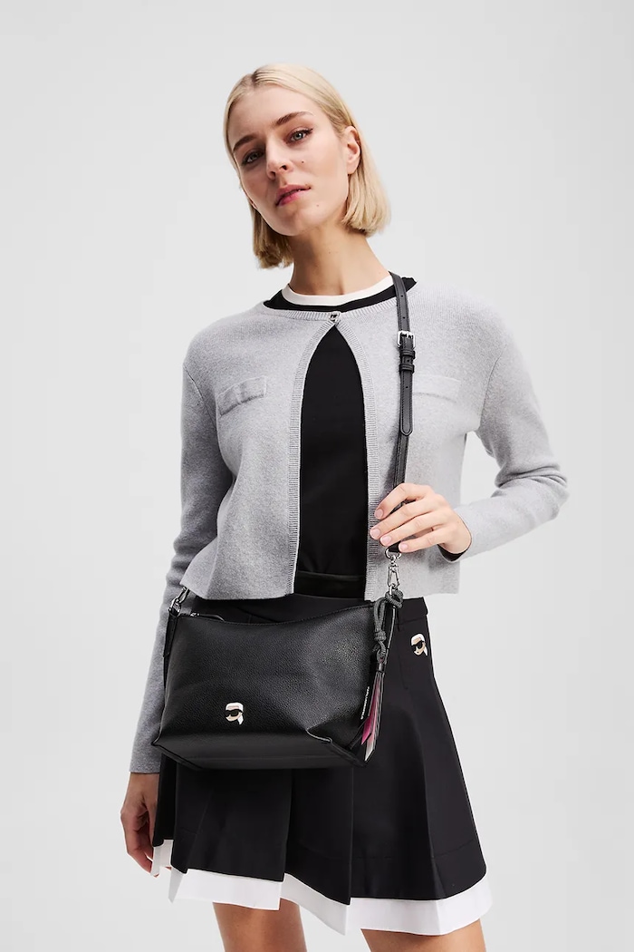 Karl Lagerfeld geantă IKON GRAINY A3W30104 negru