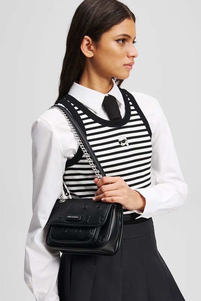 Karl Lagerfeld geantă IKON MONOGRAM A3W30109 negru