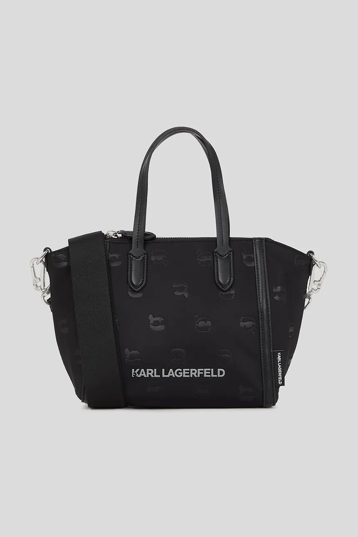 Kabelka Karl Lagerfeld IKON NYLON jednofarebný čierna A3W30119