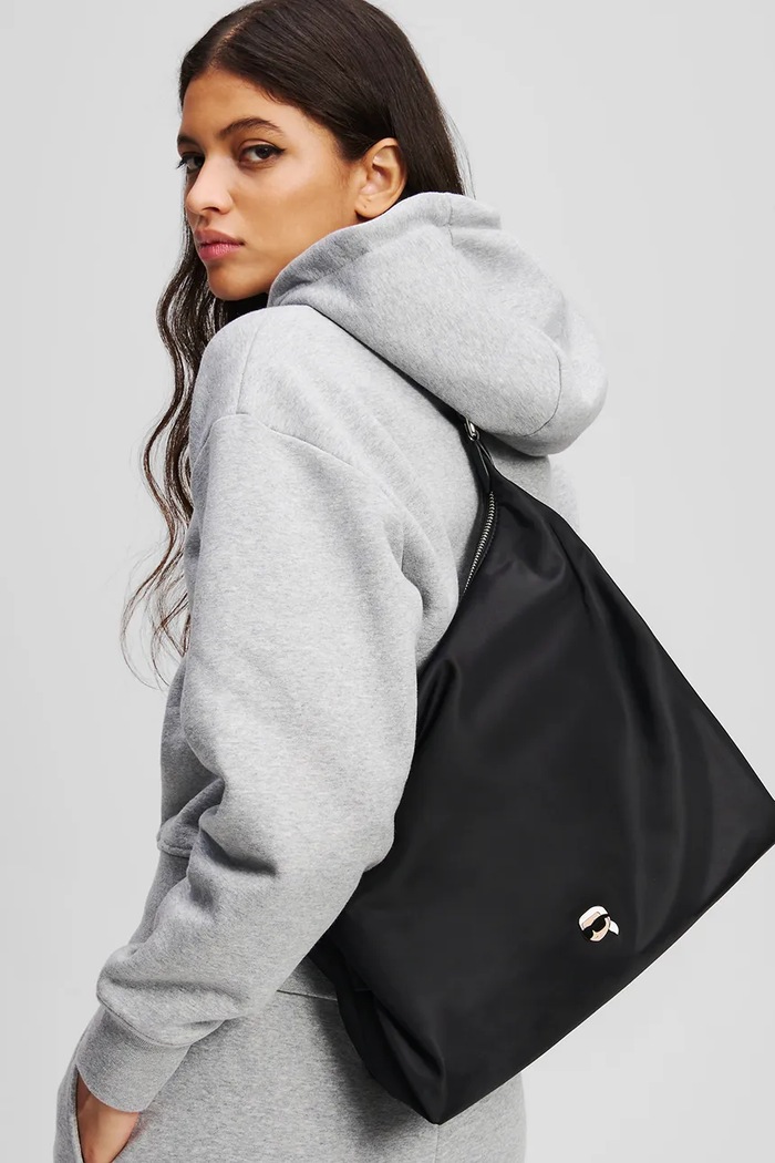 Karl Lagerfeld geantă IKON NYLON A3W30123 negru