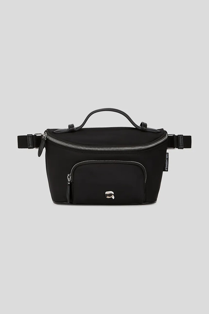 Torbica za okoli pasu Karl Lagerfeld Ne ustreza A4 črna A3W30127