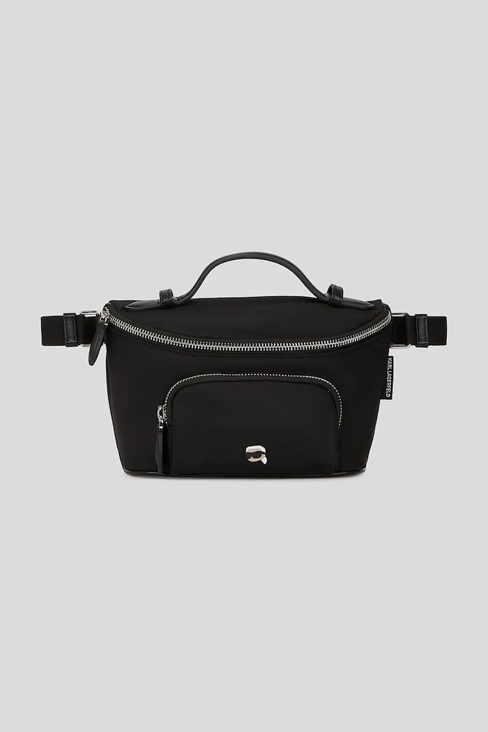 Torbica za okoli pasu Karl Lagerfeld Ne ustreza A4 črna A3W30127