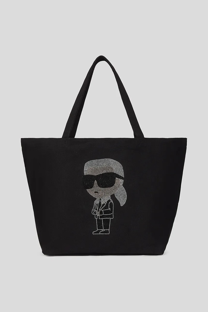 Kabelka Karl Lagerfeld IKON RHINESTONE nášivka čierna A3W50016