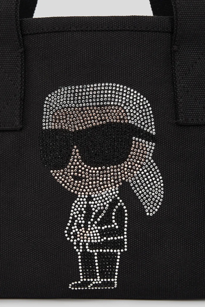 Geantă IKON RHINESTONE Karl Lagerfeld A3W50023 negru