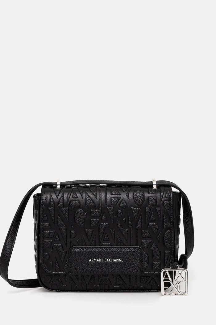 Kabelka Armani Exchange imitácia kože čierna XW001577.AF15774.NOS