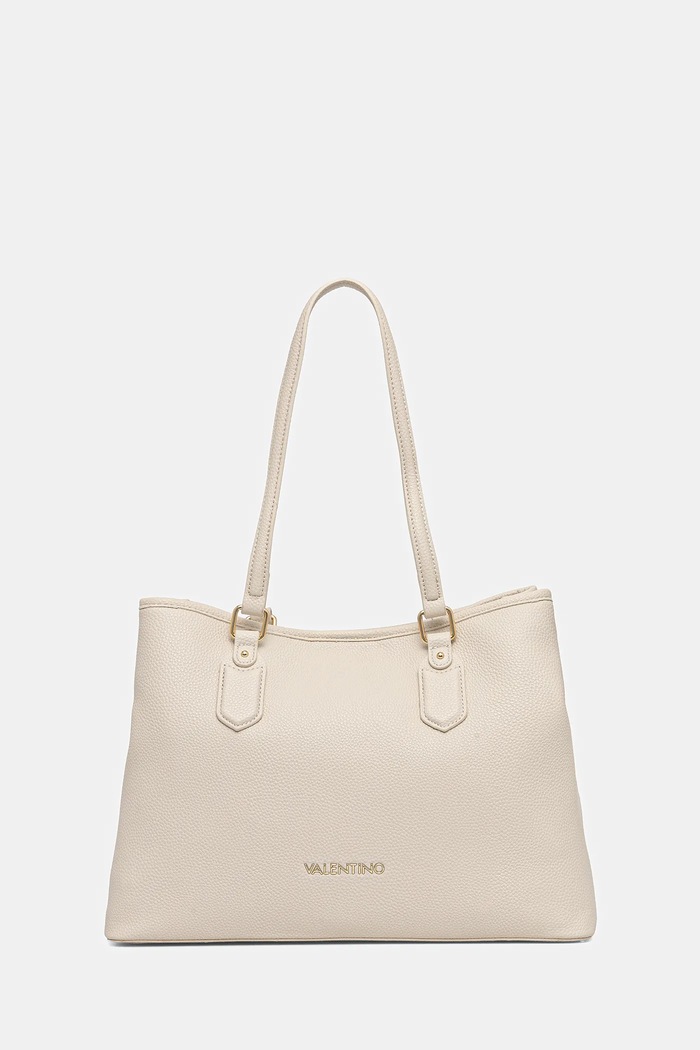 Valentino Bags Geantă shopper pentru femei, cu imitație de piele uni bej VBS7LX01