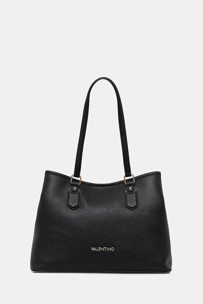 Valentino Bags geantă shopper pentru femei, din imitație de piele uni negru VBS7LX01