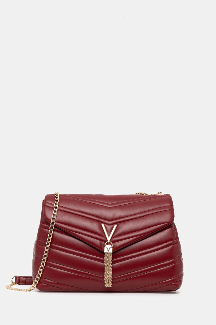 Kabelka Valentino Bags imitácia kože burgundské VBS8DN09