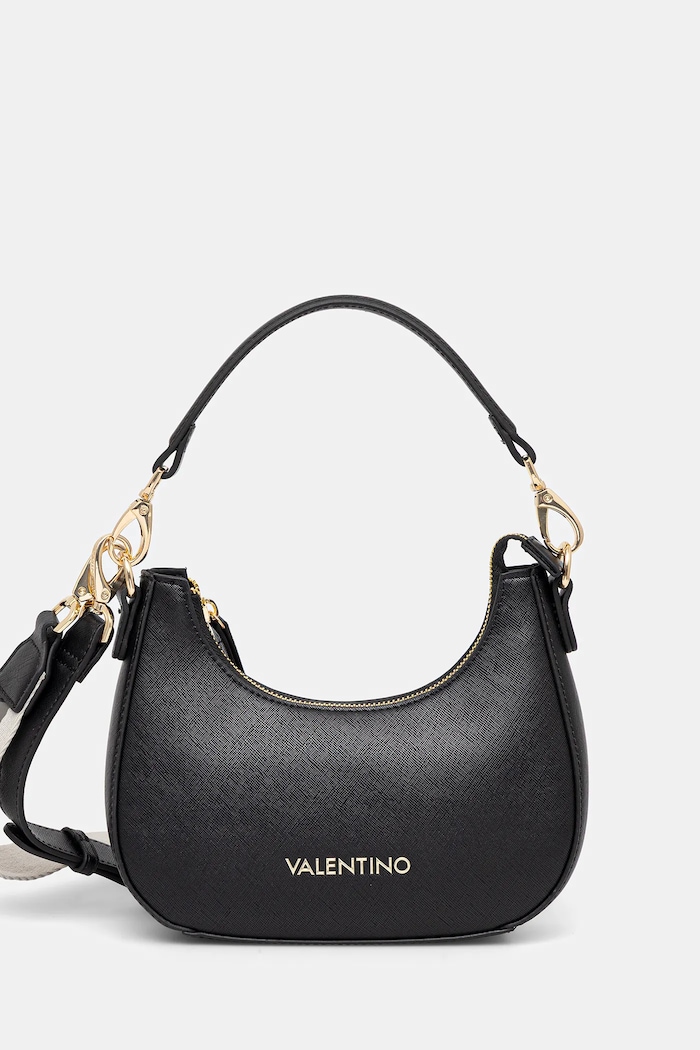 Valentino Bags сумочка для женщин из искусственной кожи не вмещает А4 чёрный VBS7B305