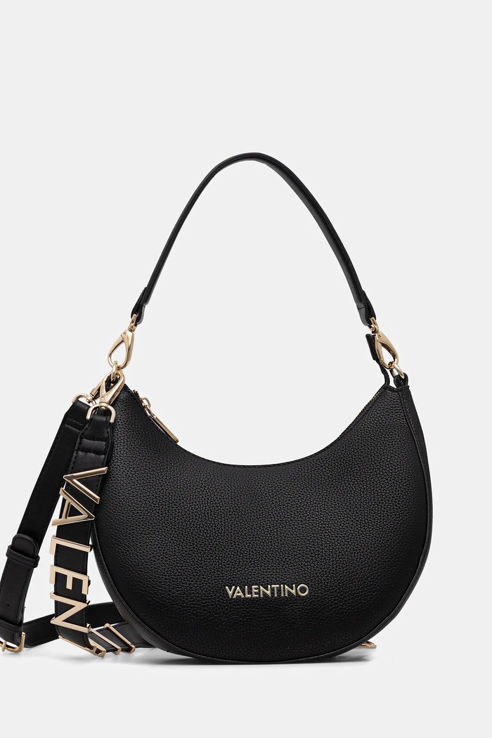 Valentino Bags μικρή τσάντα γυναικεία από απομίμηση δέρματος συνθετικό μαύρο VBS5A808
