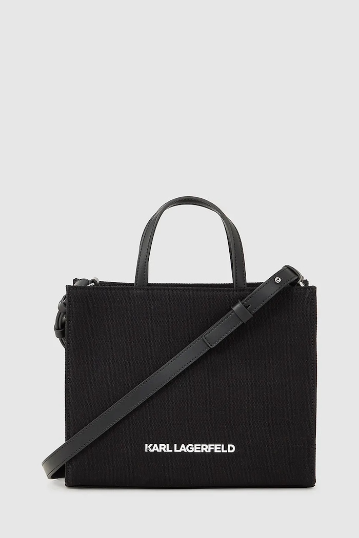 Karl Lagerfeld geantă de bumbac IKON A4W50008 negru NC00