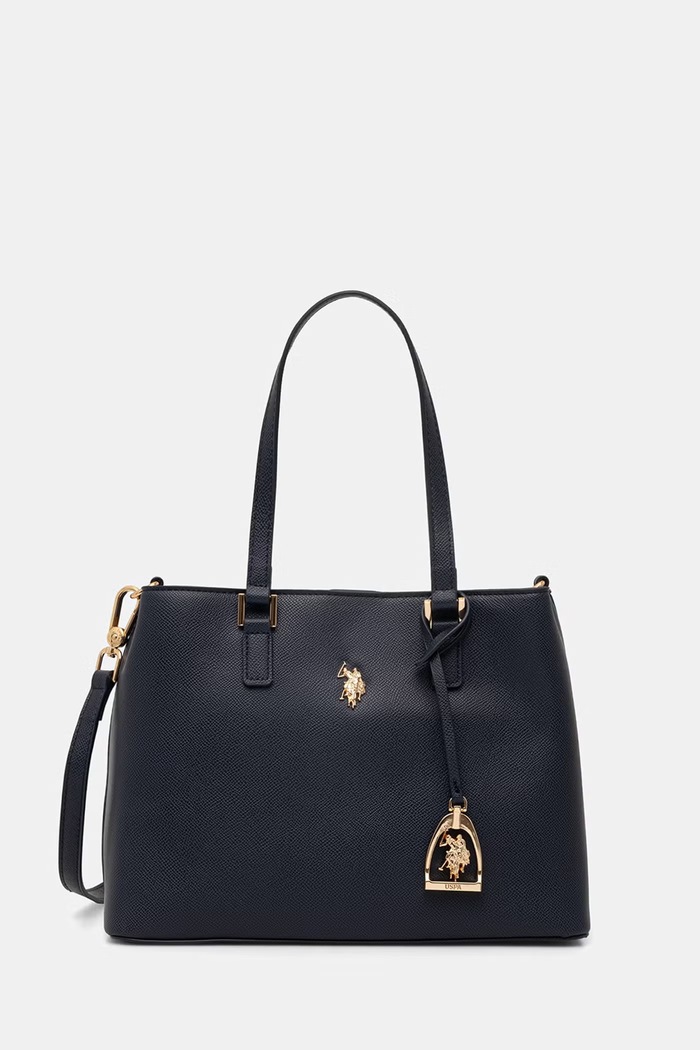 U.S. Polo Assn. tote torba ženska iz umetnega usnja Jones mornarsko modra BEUJE8662WVP