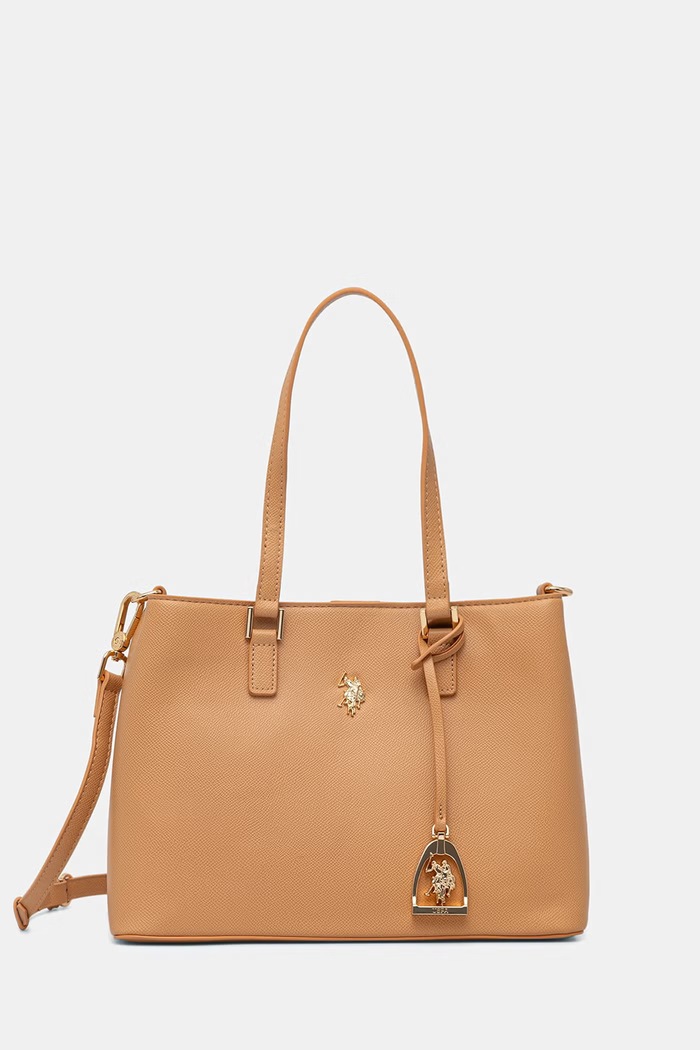 U.S. Polo Assn. torebka tote damska z imitacji skóry Jones brązowy BEUJE8662WVP
