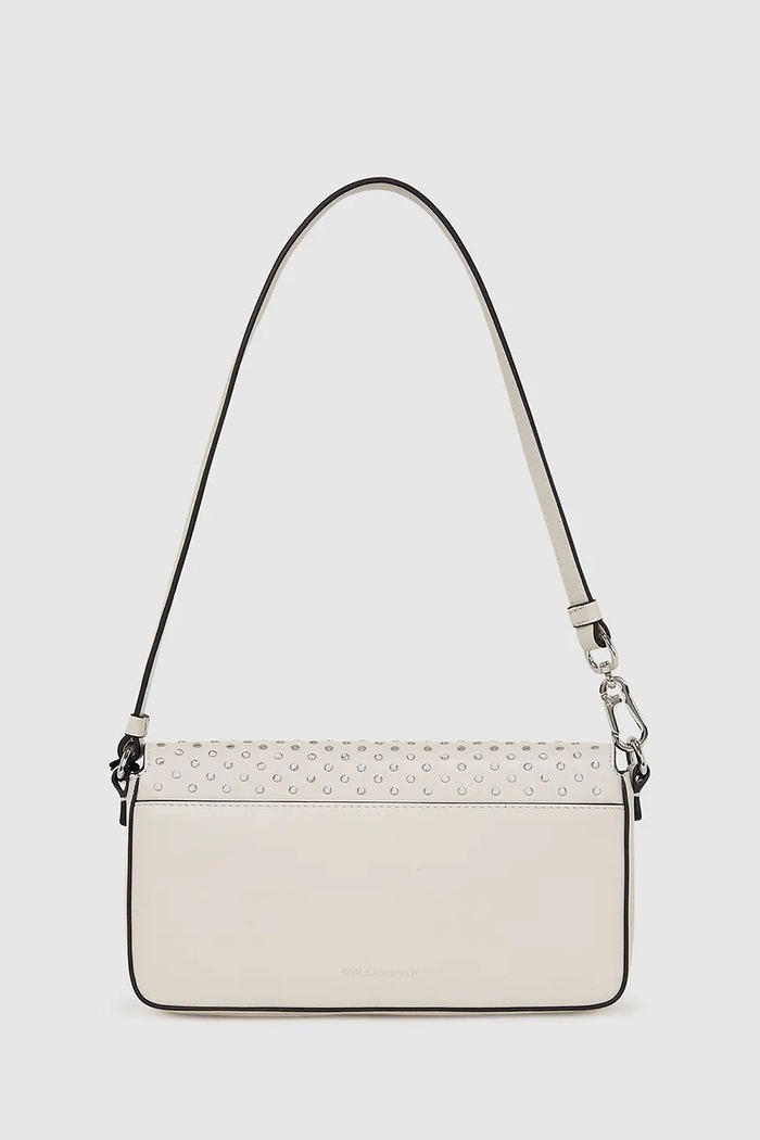 Karl Lagerfeld torebka skórzana A4W30083 beżowy AA00
