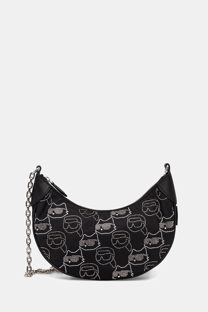 Karl Lagerfeld poșetă IKON cu modele negru A4W30253