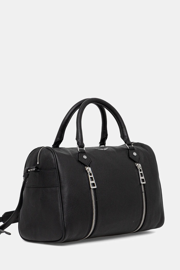 Kožená kabelka ZADIG&VOLTAIRE SUNNY MEDIUM GRAINED LEATHER LWBA04313 černá AA00