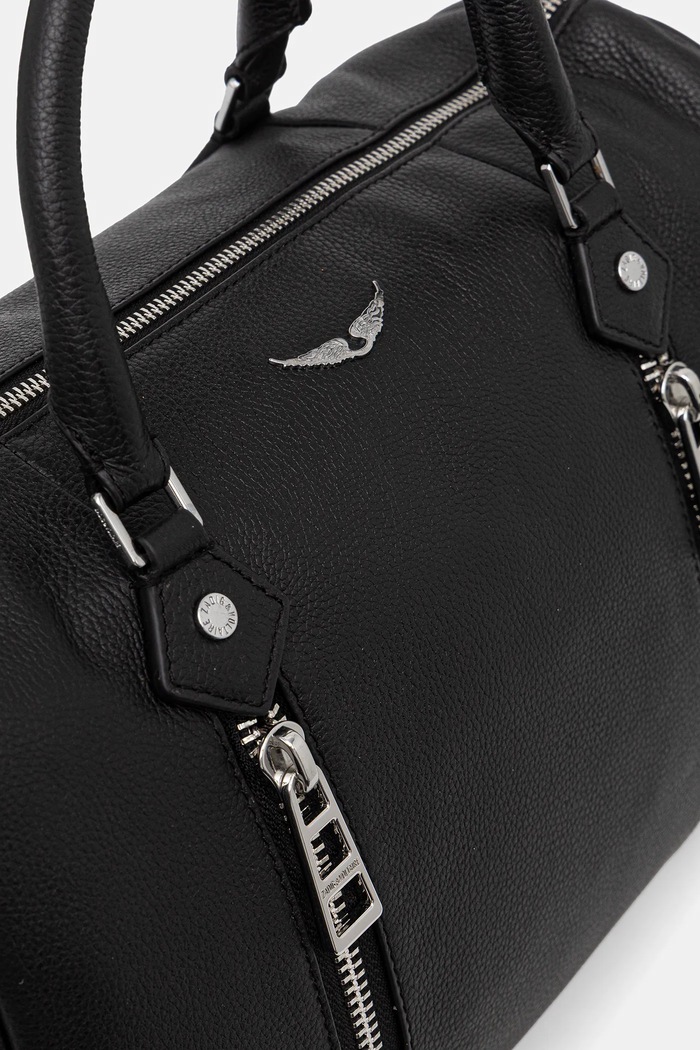 Kožená kabelka ZADIG&VOLTAIRE SUNNY MEDIUM GRAINED LEATHER černá LWBA04313