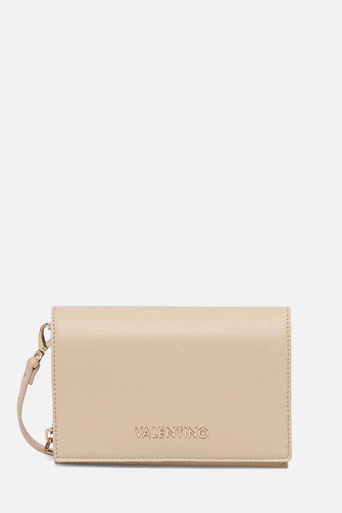 Valentino Bags torebka crossbody damska z imitacji skóry EMBER nie mieści A4 beżowy VBS9IE17