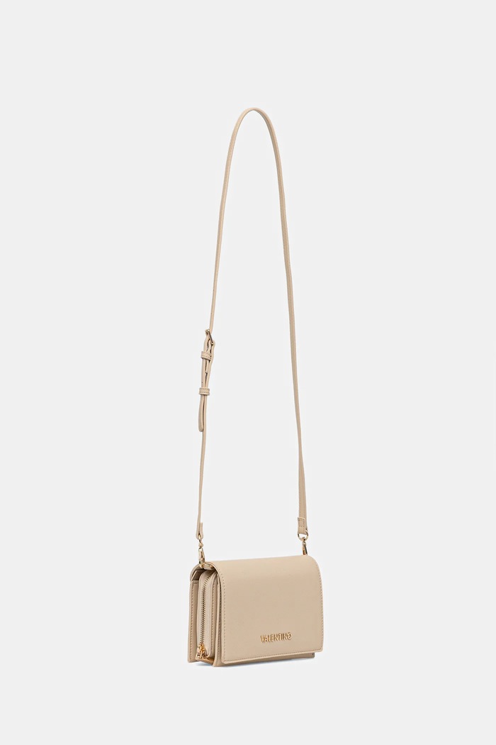 Valentino Bags torebka crossbody damska z imitacji skóry EMBER VBS9IE17 beżowy AA00