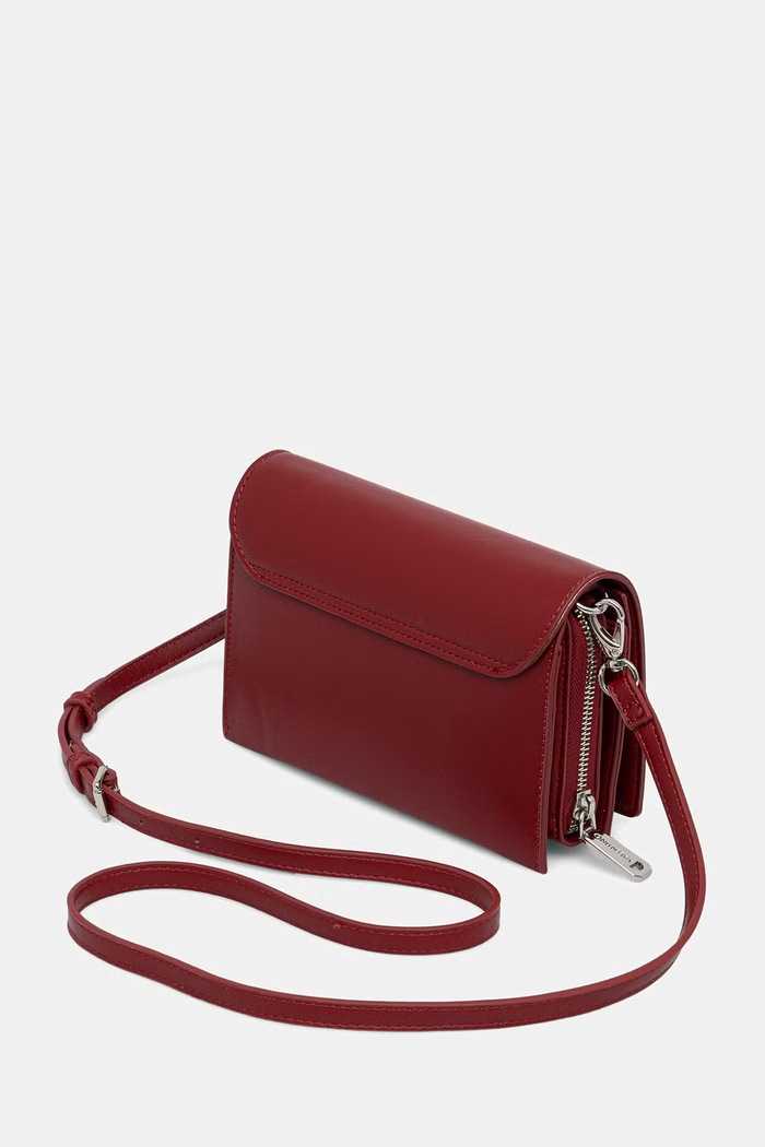 Akcesoria Valentino Bags torebka crossbody damska z imitacji skóry EMBER VBS9IE17 bordowy